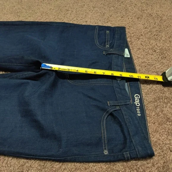 GAP 1969 Perfect Boot Jeans Women's Size 32t  36 x 29 Blue Denim Pants - Picture 8 of 9
